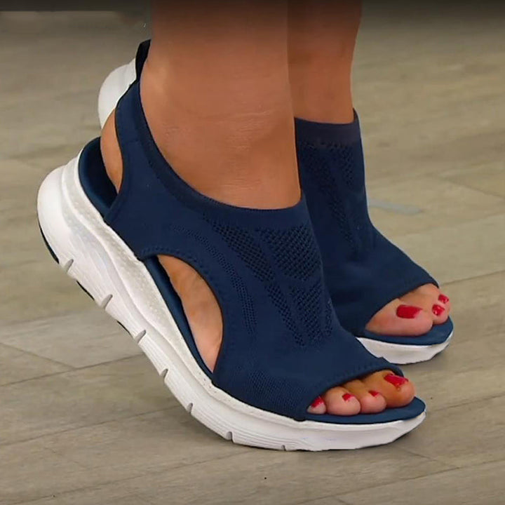 Orthopedische Lichtgewicht Blauwe Sandalen - Karen-Blauw-35-State of Style