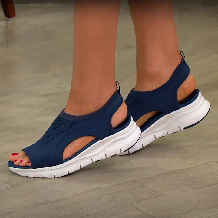 Orthopedische Lichtgewicht Blauwe Sandalen - Karen-Blauw-35-State of Style