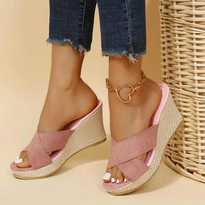Orthopedische Lichtgewicht Grijze Sandalen - Linda-Roze-35-State of Style