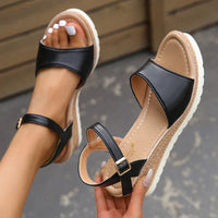 Orthopedische Lichtgewicht Zwarte Sandalen - Maria-Zwart-36-State of Style