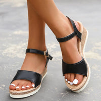 Orthopedische Lichtgewicht Zwarte Sandalen - Maria-Zwart-36-State of Style