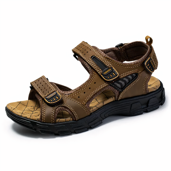 Orthopedische Lichtgewicht Zwarte Sandalen - Mark-Donkerbruin-38-State of Style