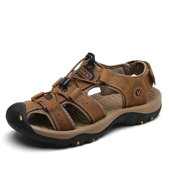 Orthopedische sandalen voor buiten in donkerbruin - Victor-Donkerbruin-38-State of Style