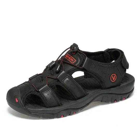Orthopedische sandalen voor buiten in donkerbruin - Victor-Zwart-38-State of Style
