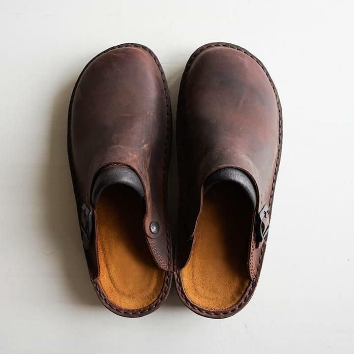 Orthopedische Slippers Beige - Steve-Donkerbruin-38-State of Style
