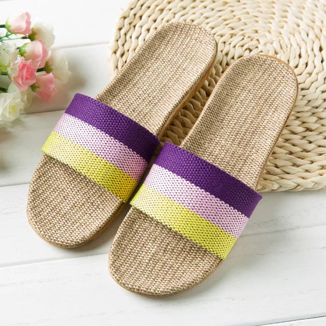 Orthopedische Strokleurige Regenboogslippers - Maria-Geel-44-45-State of Style