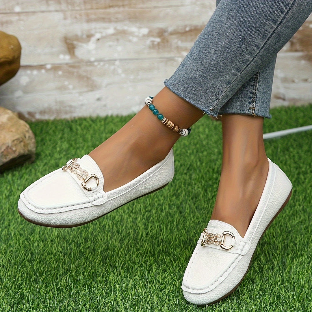 Orthopedische Witte Loafers met Ketting - Clara-CN36(EU36)-State of Style