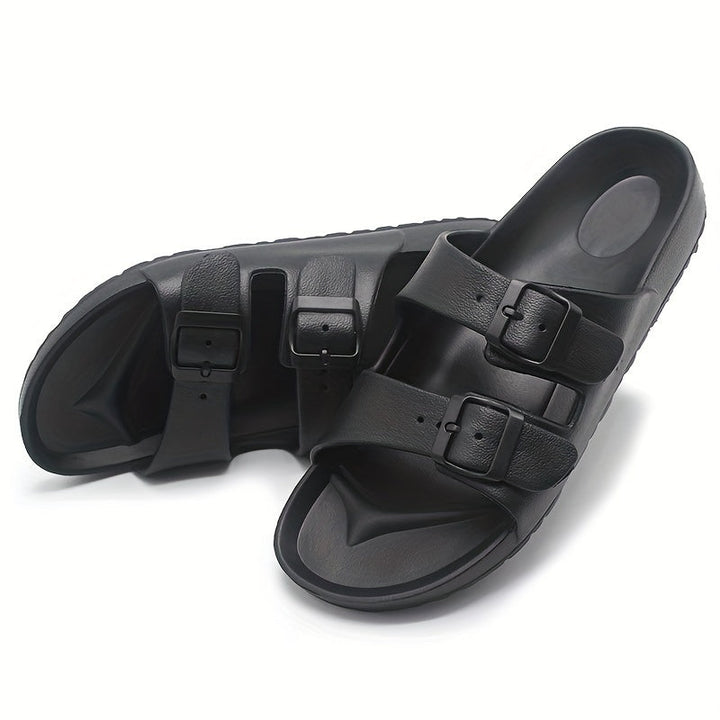 Orthopedische zwart gevlochten herensandaal - David-Zwart-CN36(EU36.5)-State of Style