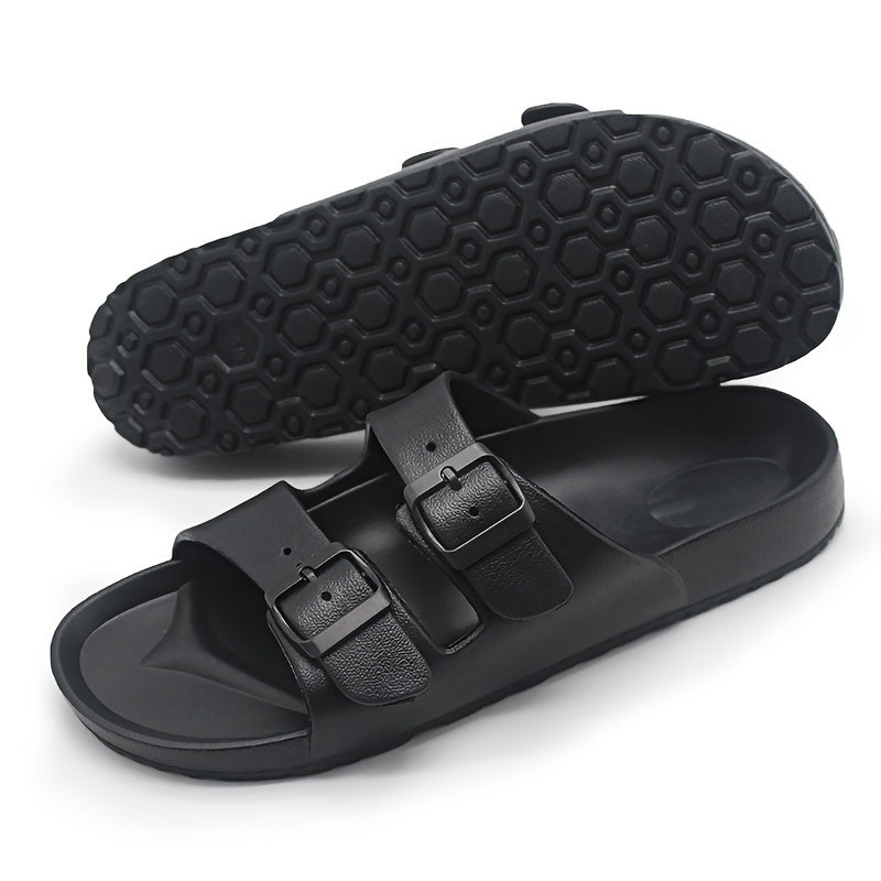 Orthopedische zwart gevlochten herensandaal - David-Zwart-CN36(EU36.5)-State of Style