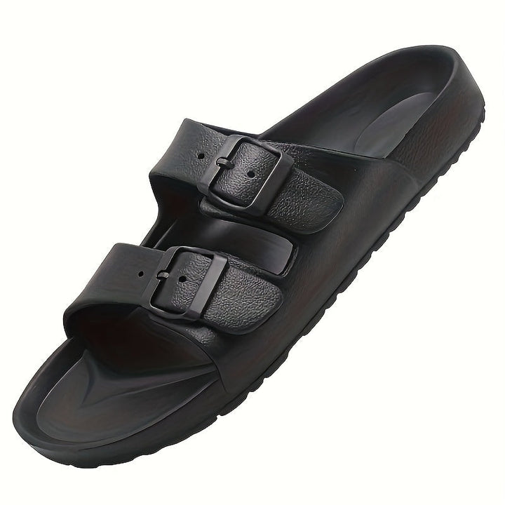 Orthopedische zwart gevlochten herensandaal - David-Zwart-CN36(EU36.5)-State of Style