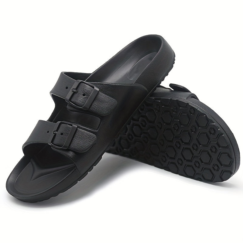 Orthopedische zwart gevlochten herensandaal - David-Zwart-CN36(EU36.5)-State of Style