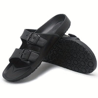 Orthopedische zwart gevlochten herensandaal - David-Zwart-CN36(EU36.5)-State of Style