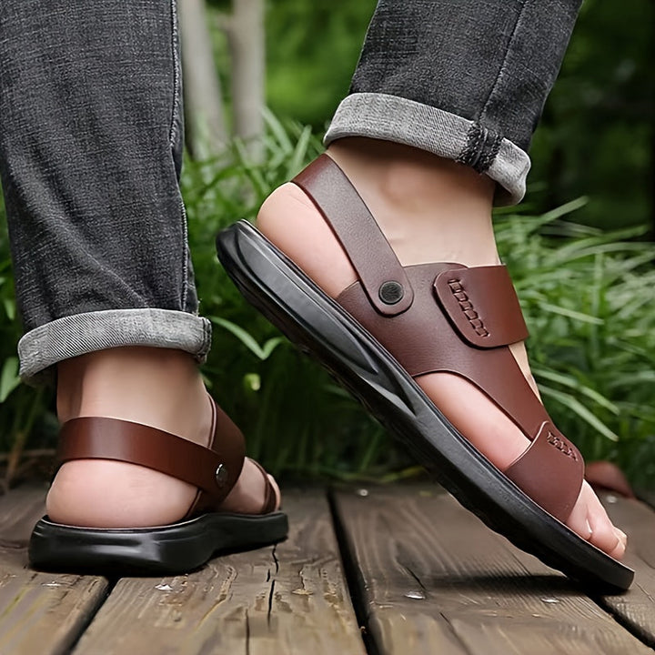 Orthopedische zwarte designer herensandalen - Felix-Zwart-CN40-41(EU40-40.5)-State of Style