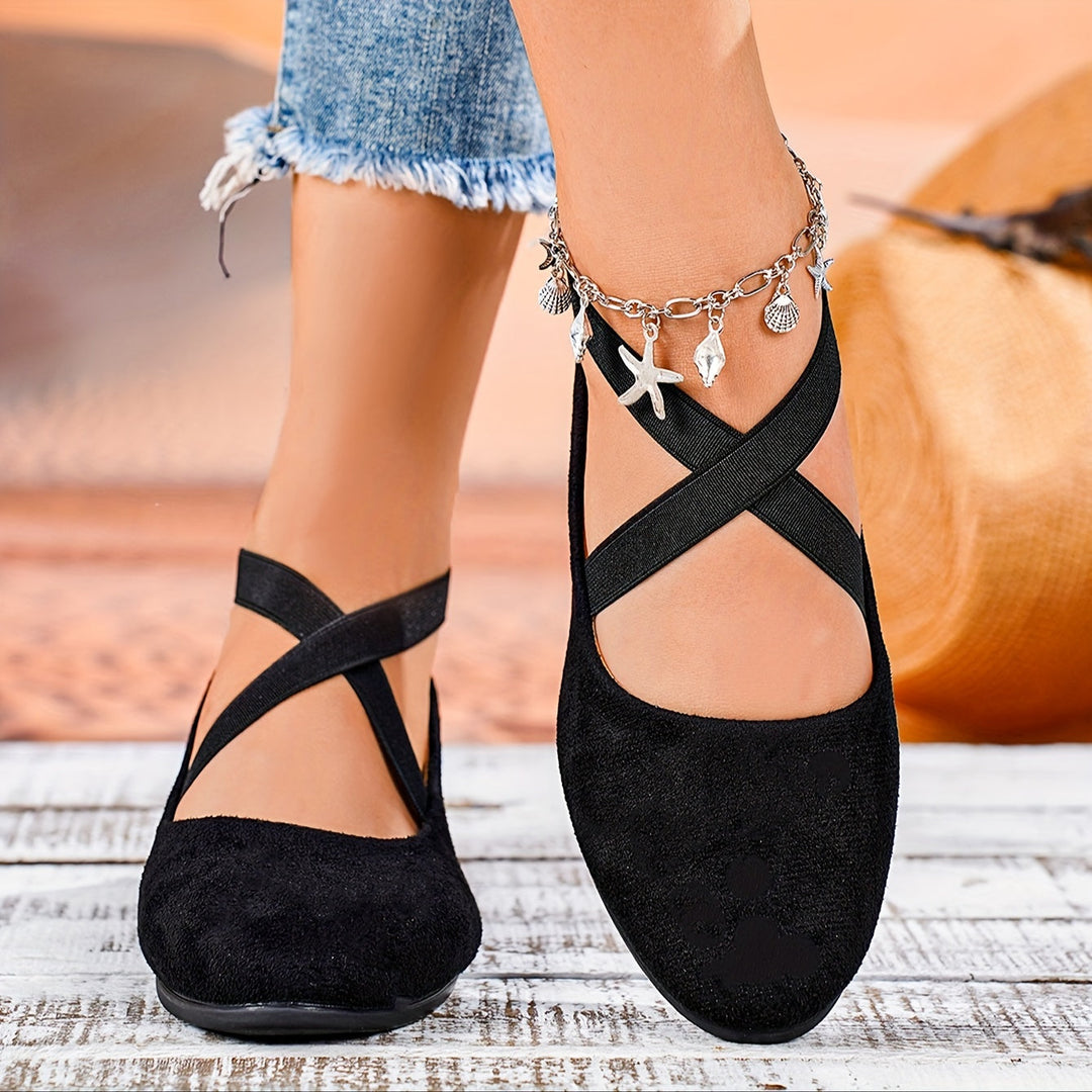 Orthopedische Zwarte Flats - Lisa-Abrikoos-CN35(EU35)-State of Style