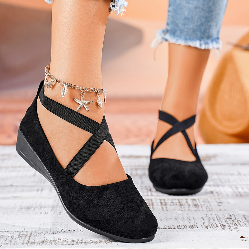 Orthopedische Zwarte Flats - Lisa-Abrikoos-CN35(EU35)-State of Style
