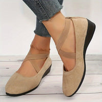 Orthopedische Zwarte Flats - Lisa-Abrikoos-CN35(EU35)-State of Style