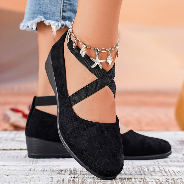 Orthopedische Zwarte Flats - Lisa-Abrikoos-CN35(EU35)-State of Style