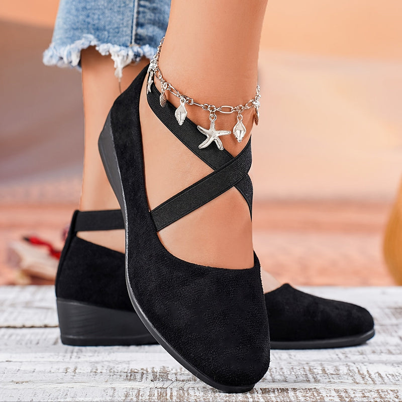 Orthopedische Zwarte Flats - Lisa-Abrikoos-CN35(EU35)-State of Style