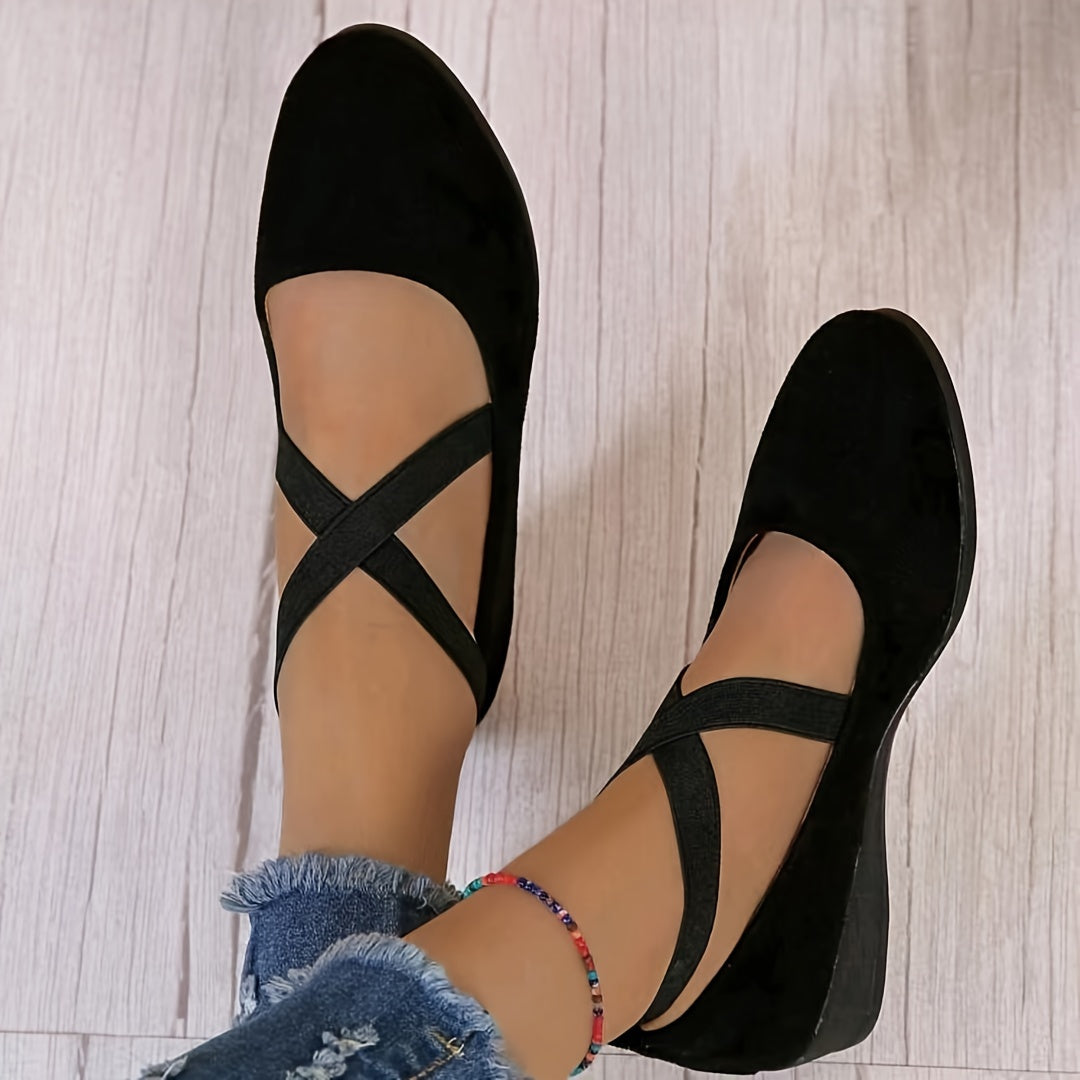 Orthopedische Zwarte Flats - Lisa-Abrikoos-CN35(EU35)-State of Style