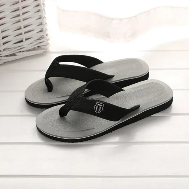 Orthopedische Zwarte Heren Slippers - Max-Grijs-40(25cm)-State of Style