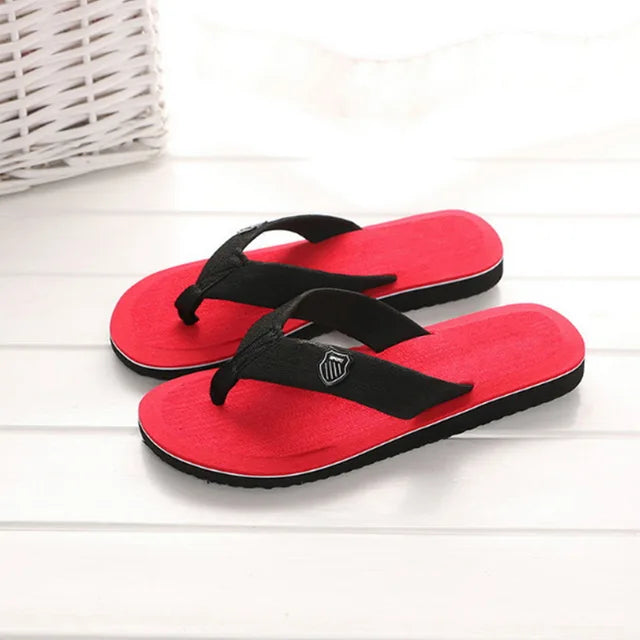 Orthopedische Zwarte Heren Slippers - Max-Rood-40(25cm)-State of Style