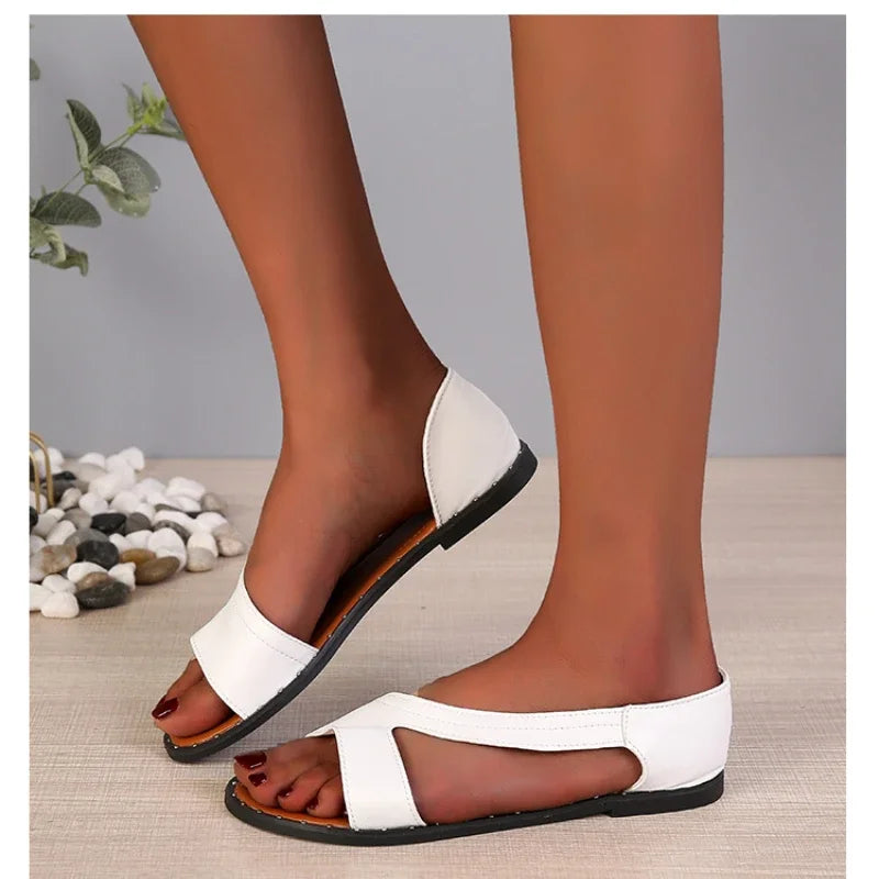 Orthopedische Zwarte Lederen Sandalen - Marie-Zwart-36-State of Style