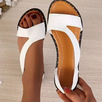 Orthopedische Zwarte Sandalen - Linda-Wit-36-State of Style
