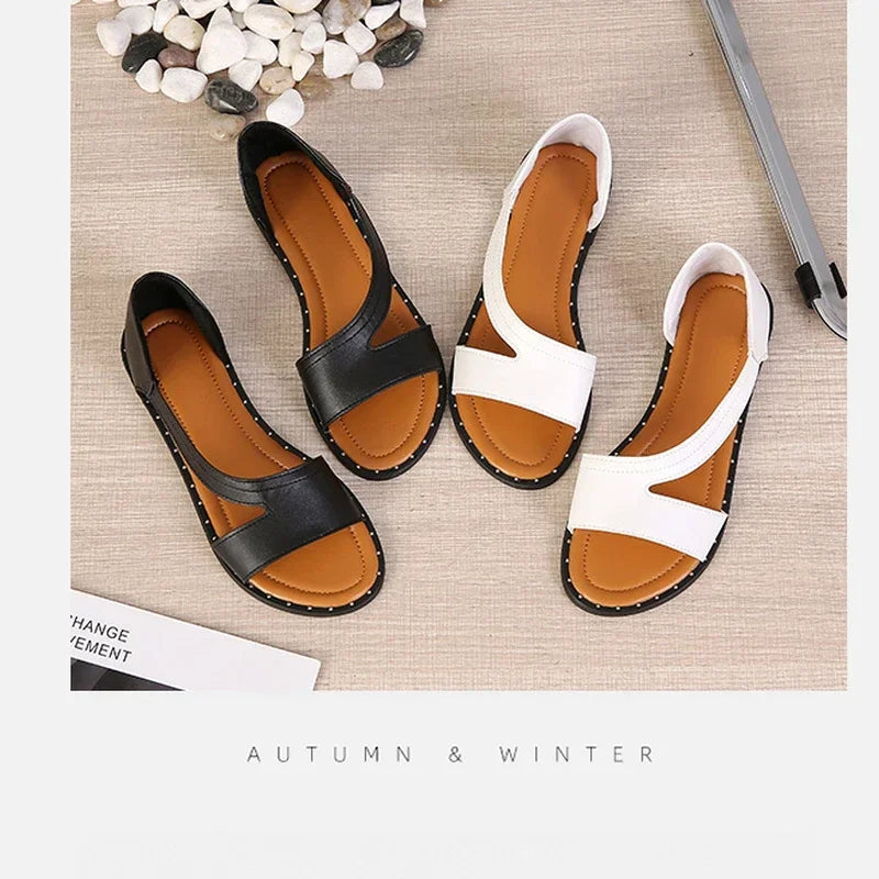 Orthopedische Zwarte Sandalen - Linda-Zwart-36-State of Style