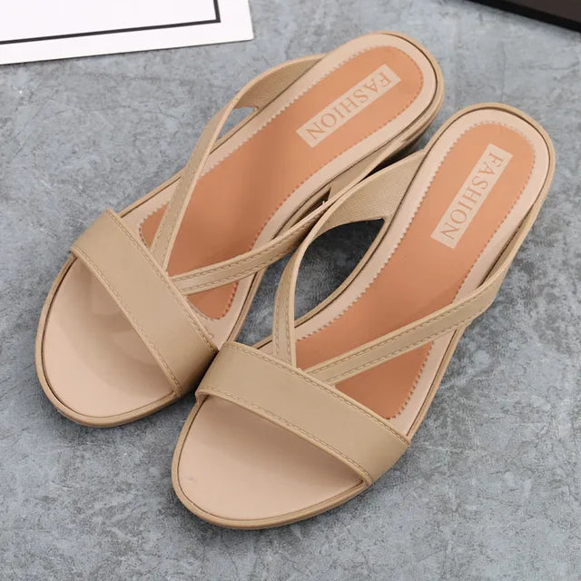 Orthopedische Zwarte Slippers - Eva-Khaki-36-State of Style