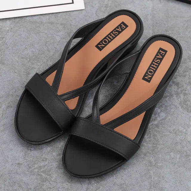 Orthopedische Zwarte Slippers - Eva-Zwart-36-State of Style