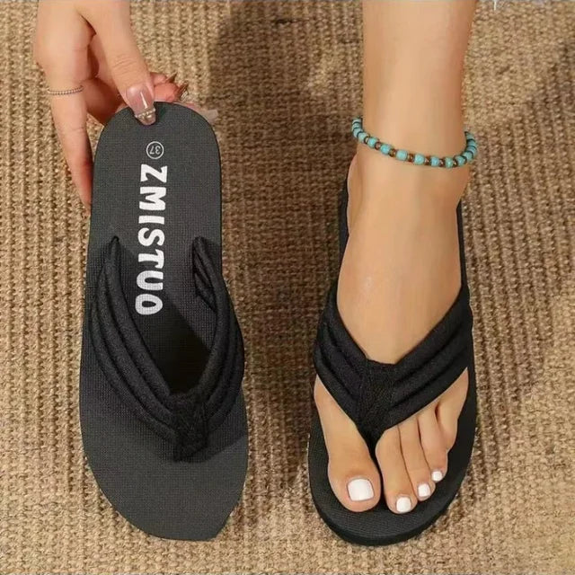 Orthopedische Zwarte Teenslippers - Sara-36-State of Style