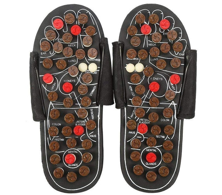 Oscar - Orthopedische Acupressuur Slippers Zwart & Rood-38-State of Style
