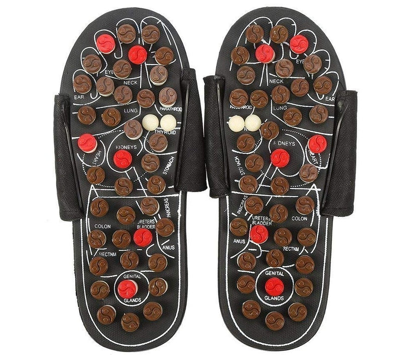 Oscar - Orthopedische Acupressuur Slippers Zwart & Rood-38-State of Style