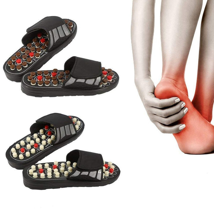 Oscar - Orthopedische Acupressuur Slippers Zwart & Rood-38-State of Style