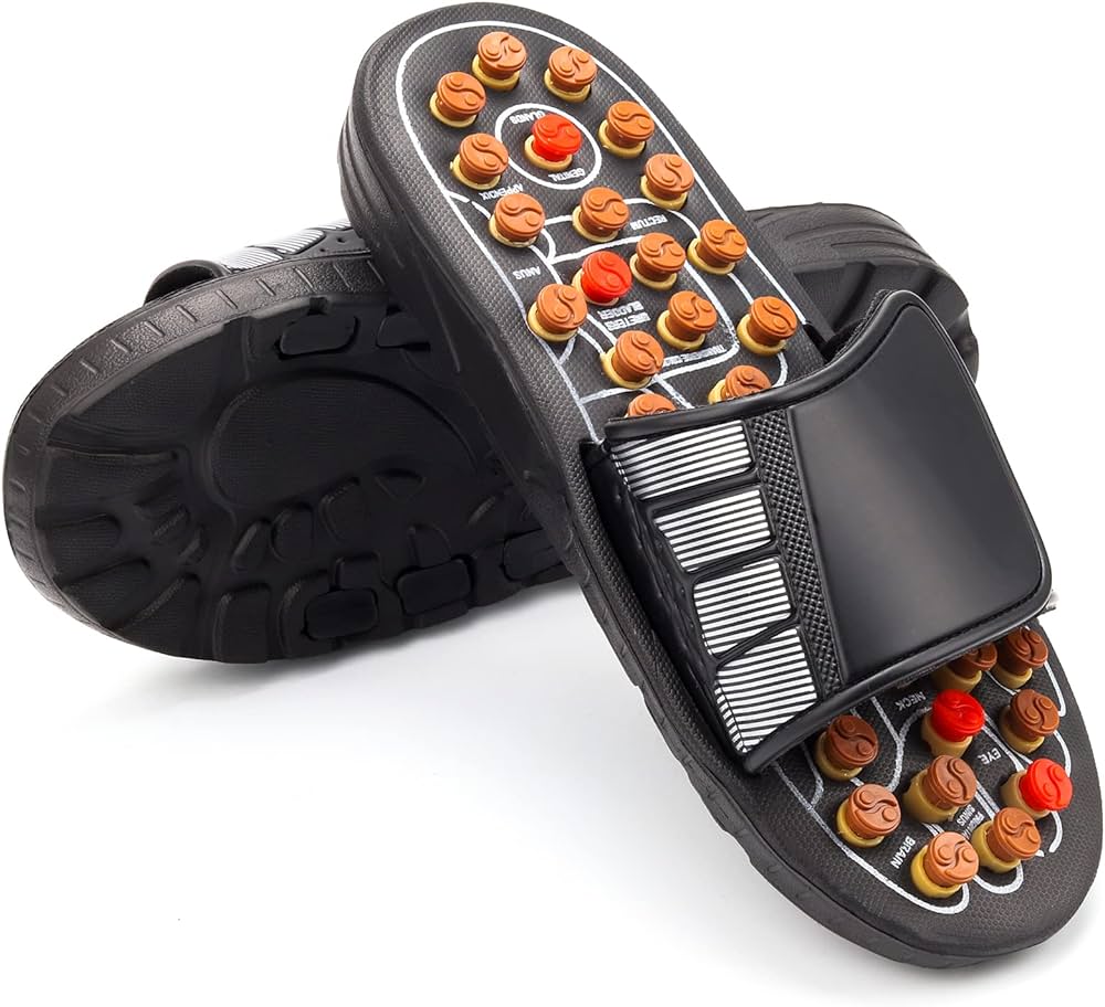 Oscar - Orthopedische Acupressuur Slippers Zwart & Rood-38-State of Style