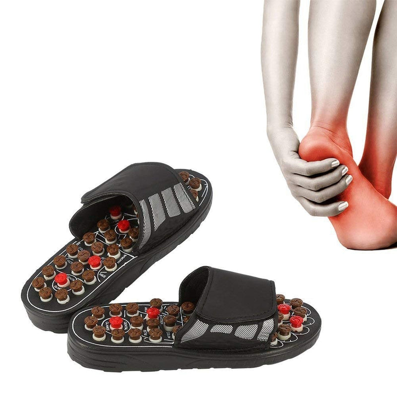 Oscar - Orthopedische Acupressuur Slippers Zwart & Rood-38-State of Style