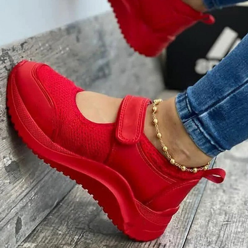 OtteliensSneakers – Women's Sneakers with Orthopaedic Sole-Red-4.5-State of Style