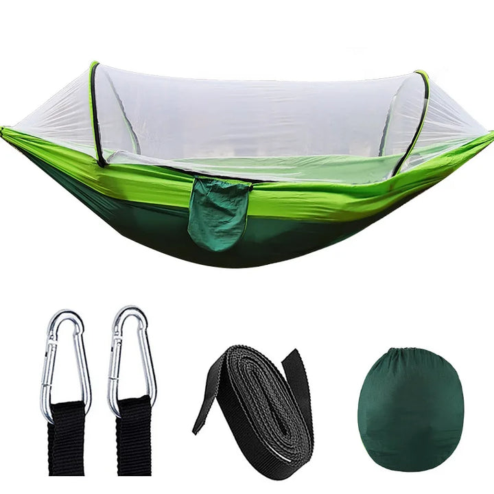 Outdoor Hammock with Mosquito Net - SkyNest-Green-State of Style