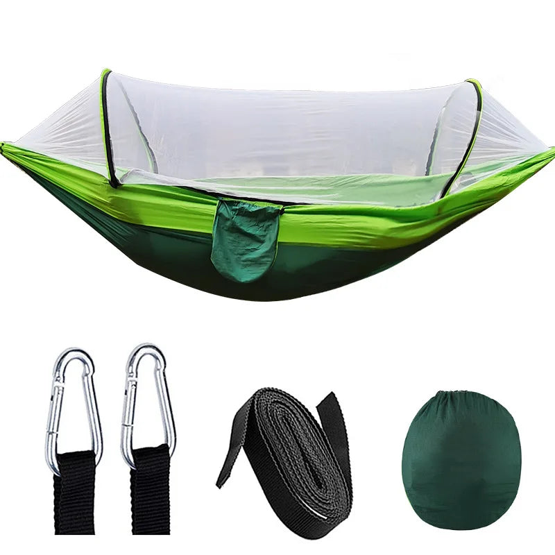 Outdoor Hammock with Mosquito Net - SkyNest-Green-State of Style