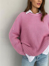 Oversized Chunky Knitted Sweater for Women - Amara-Blue-S-State of Style