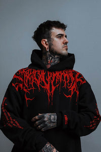 Oversized Heavy Hoodie with Print – Damon-S-State of Style