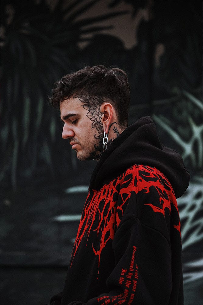 Oversized Heavy Hoodie with Print – Damon-S-State of Style