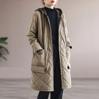 Oversized Hooded Mid-Length Coat | Stylish & Comfortable-Khaki-M-State of Style