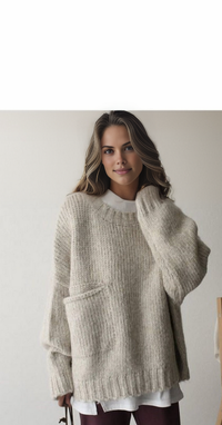 Oversized Knitted Jumper - AutumnComfort-S-State of Style