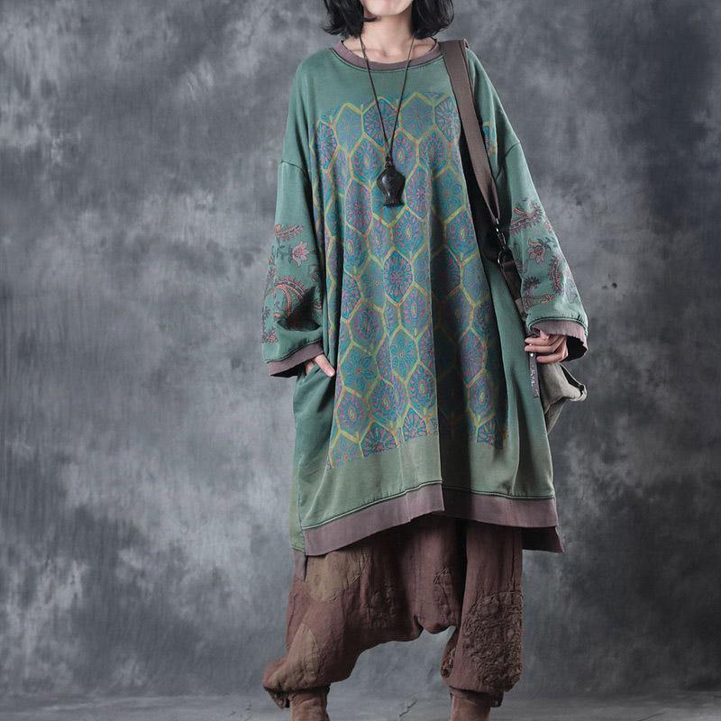 Oversized Midi Dress with O-Neck - Ameline-State of Style