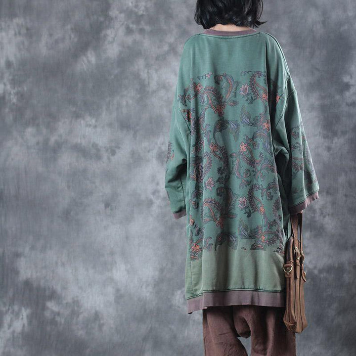 Oversized Midi Dress with O-Neck - Ameline-State of Style