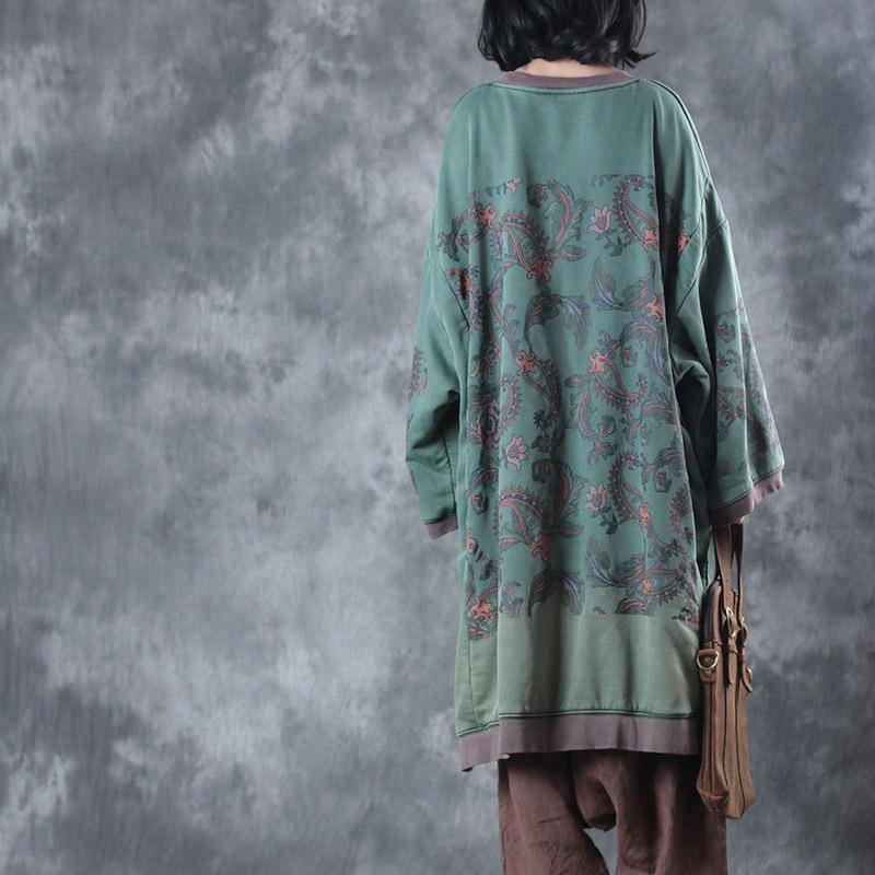 Oversized Midi Dress with O-Neck - Ameline-State of Style