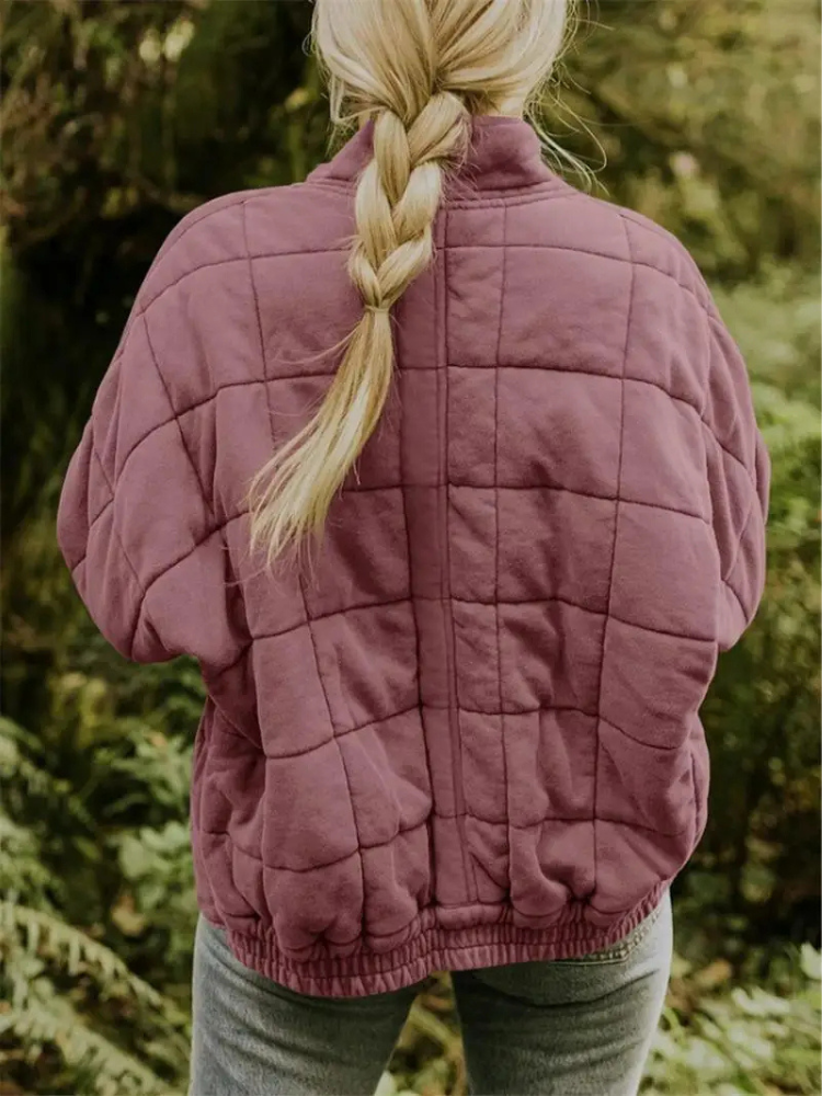 Oversized Padded Intermediate Jacket - Eliza-Dark Grey-S-State of Style