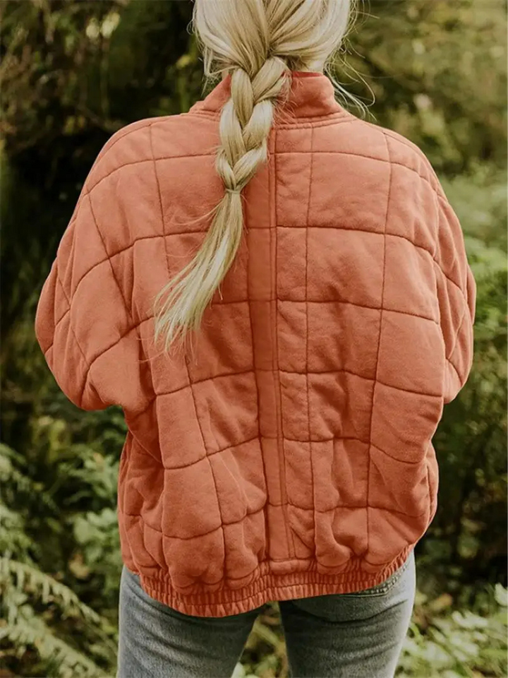 Oversized Padded Intermediate Jacket - Eliza-Dark Grey-S-State of Style