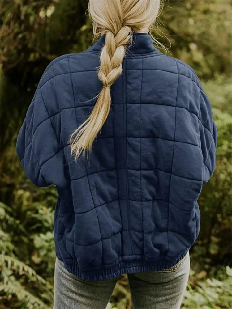 Oversized Padded Intermediate Jacket - Eliza-Dark Grey-S-State of Style